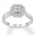 Diamond Engagement Ring 1/4 ct tw Round-cut 10K White Gold