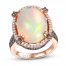 Le Vian Couture Opal Ring 1-1/2 ct tw Diamonds 18K Strawberry Gold