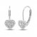 Diamond Heart Earrings 1/4 ct tw Round-cut 10K White Gold