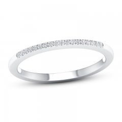 Diamond Wedding Band 1/15 ct tw Round-cut 10K White Gold