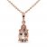 Morganite & Diamond Accent Necklace 10K Rose Gold 18"