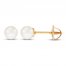 Children's Cultured Pearl Earrings 14K Yellow Gold