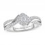 Adrianna Papell Diamond Engagement Ring 1/4 ct tw 14K White Gold