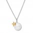 "Believe" Necklace Sterling Silver/14K Yellow Gold 16" Adj