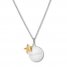 "Believe" Necklace Sterling Silver/14K Yellow Gold 16" Adj