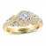 Adrianna Papell Diamond Engagement Ring 7/8 ct tw Princess/Marquise/Round 14K Yellow Gold