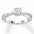 Diamond Engagement Ring 5/8 ct tw Round-cut 10K White Gold