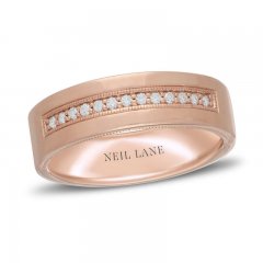 Neil Lane Men's Diamond Wedding Band 1/6 ct tw 14K Rose Gold