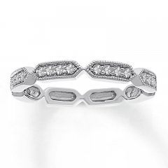 Diamond Anniversary Band 1/5 ct tw Round-cut 10K White Gold