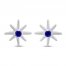 True North Lab-Created Blue Sapphire Earrings Sterling Silver