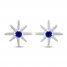 True North Lab-Created Blue Sapphire Earrings Sterling Silver