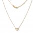 Heart Necklace 14K Yellow Gold 16"-18" Adjustable