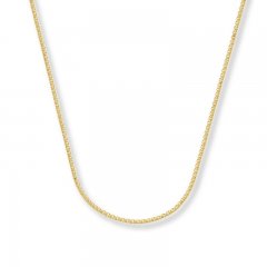 Wheat Chain Necklace 14K Yellow Gold 20" Length