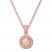 Morganite Necklace 1/10 ct tw Diamonds 10K Rose Gold