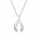 Wishbone Necklace 1/20 ct tw Diamonds Sterling Silver