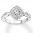 Diamond Engagement Ring 5/8 ct tw Round-cut 14K White Gold