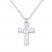 Men's Cross Necklace Stainless Steel 24" Length