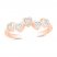 Diamond Heart Toe Ring 10K Rose Gold