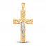 Crucifix Charm 14K Two-Tone Gold