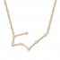 Taurus Zodiac Necklace 1/10 ct tw Diamonds 10K Yellow Gold