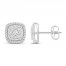 Diamond Stud Earrings 1/2 ct tw Sterling Silver