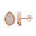 Diamond Teardrop Earrings 1/4 ct tw Round-cut 10K Rose Gold