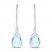 Aquamarine Earrings 10K White Gold