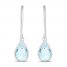 Aquamarine Earrings 10K White Gold