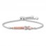 Diamond Bolo Bracelet 1/20 ct tw Sterling Silver/10K Rose Gold