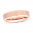 6mm Satin Wedding Band Rose Tungsten Carbide