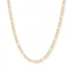 Men's Figaro Link Chain 14K Yellow Gold 20" Length