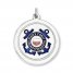 U.S. Coast Guard Charm White Enamel Sterling Silver