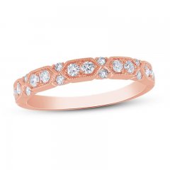 Diamond Anniversary Ring 1/3 ct tw Round-cut 10K Rose Gold