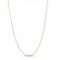 Box Chain Necklace 14K Rose Gold 18"