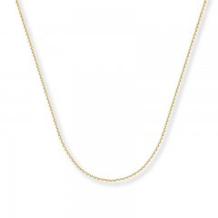 Cable Chain Necklace 14K Yellow Gold 18" Length