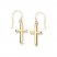 Cross Earrings 14K Yellow Gold