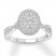 Diamond Engagement Ring 3/4 ct tw Round-cut 14K White Gold