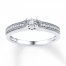 Diamond Promise Ring 1/8 ct tw Round-cut Sterling Silver