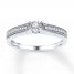 Diamond Promise Ring 1/8 ct tw Round-cut Sterling Silver