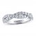 Leo Diamond Anniversary Ring 3/4 ct tw Round-cut 14K White Gold