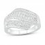 Diamond Ring 1/2 ct tw Round-cut Sterling Silver