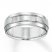 8mm Wedding Band White Tungsten Carbide