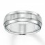 8mm Wedding Band White Tungsten Carbide