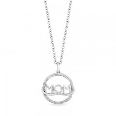 Hallmark Diamonds Mom Necklace 1/10 ct tw Sterling Silver 18"