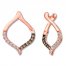 Le Vian Chocolate Diamond Earrings 1/2 cttw 14K Strawberry Gold