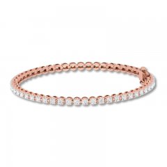 Diamond Tennis Bracelet 2 ct tw Round-cut 10K Rose Gold 7"