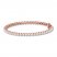 Diamond Tennis Bracelet 2 ct tw Round-cut 10K Rose Gold 7"