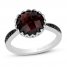 Disney Treasures Alice in Wonderland "Red Queen" Diamond/Garnet Ring 1/10 ct tw Sterling Silver