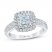 First Light Diamond Engagement Ring 1 ct tw Princess/Round 14K White Gold