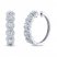 THE LEO Diamond Hoop Earrings 2 ct tw Round-cut 14K White Gold